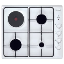 Brandt BPE6411WM piano cottura Nero, Bianco Da incasso Combi 4 Fornello(i)