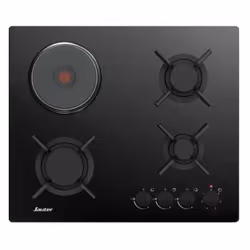 Sauter SPG3601BM, Nero, Da incasso, 60 cm, Combi, Vetro temperato, 4 Fornello(i)