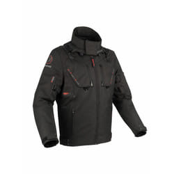 Bering Skogar Giacca tessile moto, nero, dimensione S per uomo