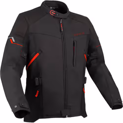 Bering Cobalt Giacca tessile moto, nero-rosso, dimensione 4XL per uomo