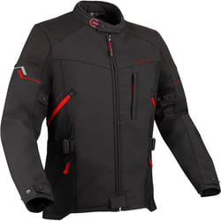 Bering Cobalt Giacca tessile moto, nero-rosso, dimensione M per uomo