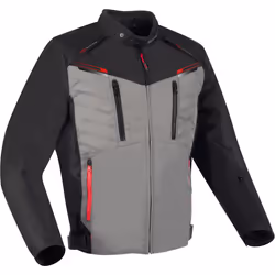 Bering Otago impermeabile Moto Tessile Giacca, nero-grigio, dimensione 2XL per uomo