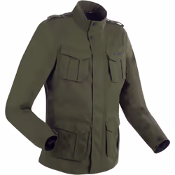 Bering Norris Evo impermeabile Moto Tessile Giacca, verde-marrone, dimensione M per uomo