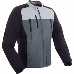 Bering Crosser impermeabile Moto Tessile Giacca, nero-grigio, dimensione XL per uomo