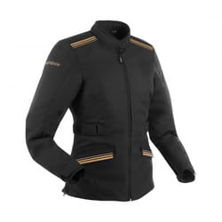 Bering Shine impermeabile Giacca tessile moto da donna, nero-oro, dimensione 36 per donne
