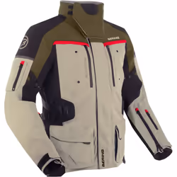 Bering Freeway impermeabile Moto Tessile Giacca, beige, dimensione S per uomo
