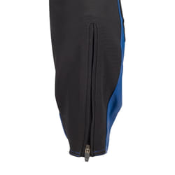 Bering Snap Pantaloni moto in pelle/tessuto, nero-blu, dimensione XL per uomo