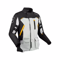 Bering Zephyr impermeabile Moto Tessile Giacca, nero-grigio, dimensione 3XL per uomo