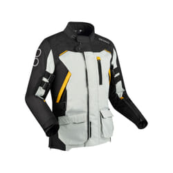 Bering Zephyr impermeabile Moto Tessile Giacca, nero-grigio, dimensione 3XL per uomo