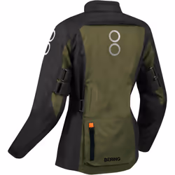 Bering Zephyr impermeabile Giacca tessile moto da donna, nero-marrone, dimensione 38 per donne