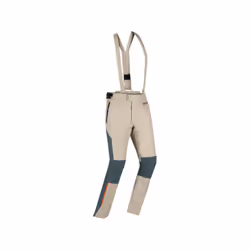 Bering Siberia pantaloni tessili da moto impermeabili, beige, dimensione L per uomo