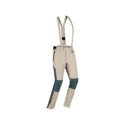 Bering Siberia pantaloni tessili da moto impermeabili, beige, dimensione L per uomo