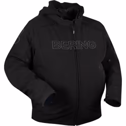 Bering Davis King Size impermeabile Moto Tessile Giacca, nero, dimensione L per uomo