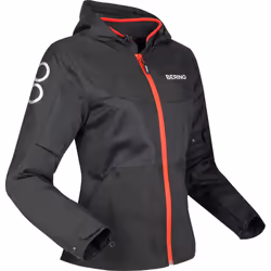 Bering Profil Giacca tessile moto da donna, nero-rosso, dimensione 38 per donne