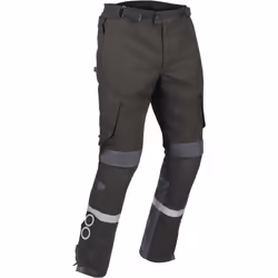 Bering Halifax 17353 impermeabile Moto Tessile Pantaloni, nero-grigio, dimensione M per uomo