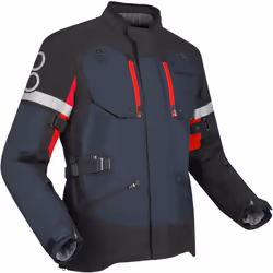 Bering Halifax 17353 impermeabile Giacca tessile moto, nero-grigio-rosso, dimensione L per uomo - Vista aggiuntiva 2