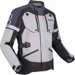 Bering Halifax 17353 impermeabile Giacca tessile moto, nero-grigio, dimensione L per uomo - Vista aggiuntiva 2