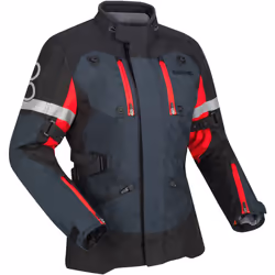 Bering Halifax 17353 impermeabile Giacca tessile moto da donna, nero-grigio-rosso, dimensione 44 per donne - Vista aggiuntiva 2