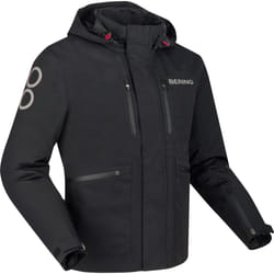 Bering Barstow impermeabile Giacca tessile moto, nero, dimensione L per uomo