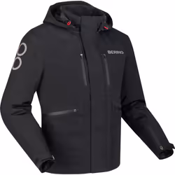 Bering Barstow impermeabile Giacca tessile moto, nero, dimensione L per uomo - Vista aggiuntiva 2