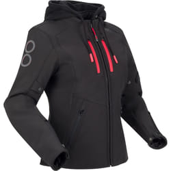 Bering Rotor Softshell impermeabile Giacca tessile moto da donna, nero-rosso, dimensione 44 per donne