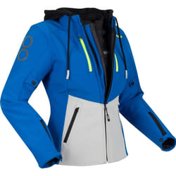 Bering Rotor Softshell impermeabile Giacca tessile moto da donna, grigio-blu, dimensione 38 per donne