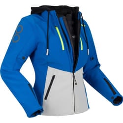 Bering Rotor Softshell impermeabile Giacca tessile moto da donna, grigio-blu, dimensione 46 per donne