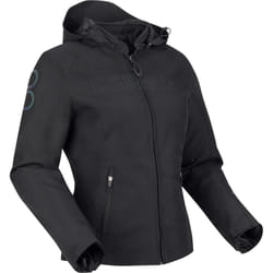 Bering Warwick impermeabile Giacca tessile moto da donna, nero, dimensione 46 per donne