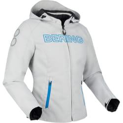 Bering Warwick impermeabile Giacca tessile moto da donna, grigio-blu, dimensione 46 per donne