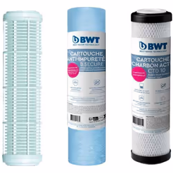 Set di 3 cartucce per BWT PERMORAIN Flitre La scatola di 3 cartucce filtranti per acqua piovana BWT ha una capacità di tratta ...
