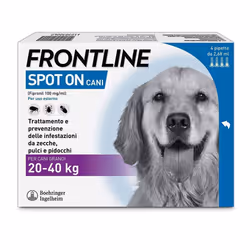 Spot On Cani è un&#039;antiparassitario per cani e cuccioli in pratiche pipette con un’azione insetticida e acaricida