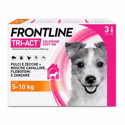 Frontline Tri-Act è un antiparassitario indicato per favorire l'eliminazione e la prevenzione da zecche, pulci e pappataci de ...