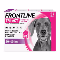 Frontline Tri-Act Antiparassitario per Cani 20-40Kg 3 Pipette