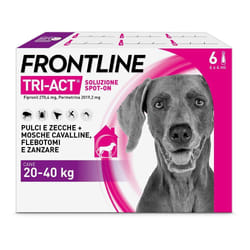 Frontline Tri-Act Antiparassitario per Cani 20-40Kg 6 Pipette