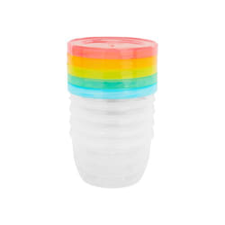 Badabulle B004304 piccolo contenitore per cibo Blu, Rosa, Trasparente, Giallo