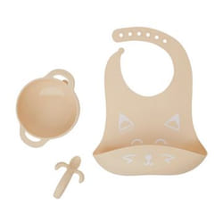 BabyMoov Set First ISY Fox set piatto per bambini Beige, Bianco