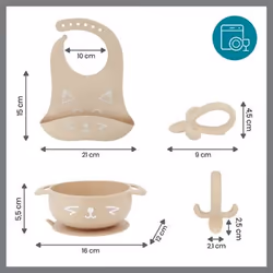 BabyMoov Set First ISY Fox set piatto per bambini Beige, Bianco - Vista aggiuntiva 7