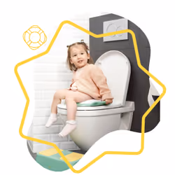 Badabulle B027008 sedile WC Seduta morbida per wc Polipropilene (PP), Cloruro di polivinile (PVC) Verde, Bianco