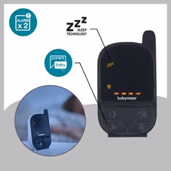 BabyMoov Babyphone Babyfono analogico 1 canali Nero, Bianco