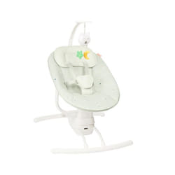 Badabulle B012306 sedia a dondolo per bambino Verde, Bianco