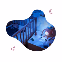 Badabulle B015018 luce da notte per bambino Libera installazione Blu, Verde, Rosa, Giallo - Vista aggiuntiva 4