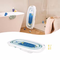 Badabulle B019401 vaschetta per bagnetto Polipropilene (PP), Elastomero Termoplastico (TPE) Blu, Bianco 35 L - Vista aggiuntiva 2