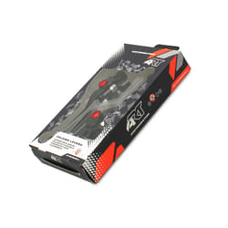 A.R.T. Leve pieghevoli nere/viti rosse per coppia Honda, nero