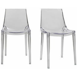 Sedie design trasparenti impilabili (set di 2) yzel