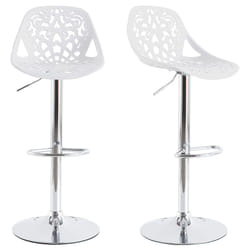 Sgabelli da bar design barocco bianco - set di 2 barocca