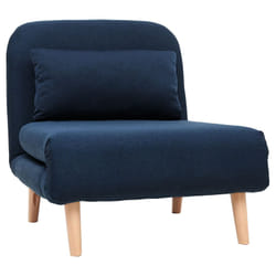 Poltrona letto convertibile in tessuto blu scuro amiko