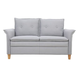 Miliboo - Divano 2 posti in tessuto grigio chiaro cliff