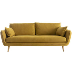 Divano scandinavo 3 posti giallo cumino creep