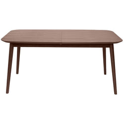 Tavolo allungabile allunghe integrate rettangolare in legno scuro noce L160-210 cm ank