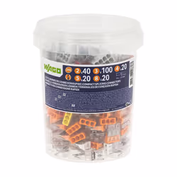 Assortimento di 200 morsetti S2273. Composto da: 40 morsetti 2 entrate 100 morsetti 3 entrate 20 morsetti 4 entrate 20 morset ...
